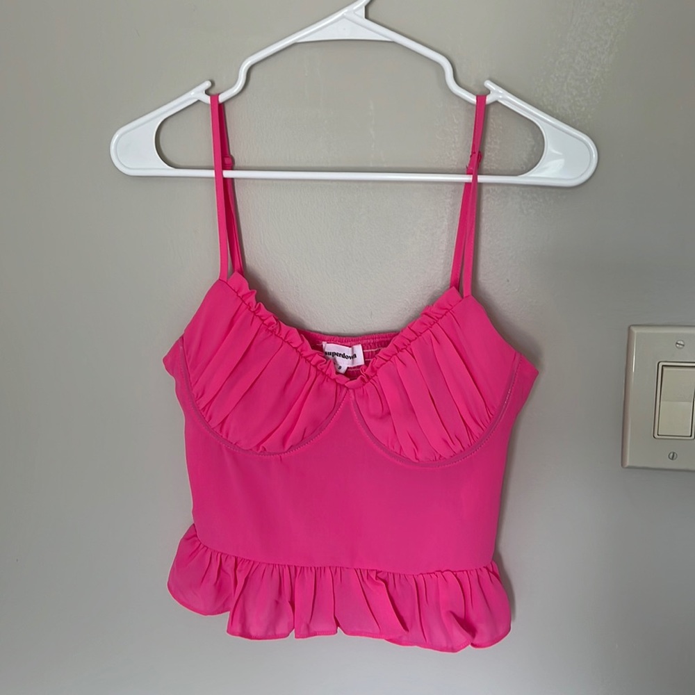 Revolve Superdown Hot Pink Tank - image 1